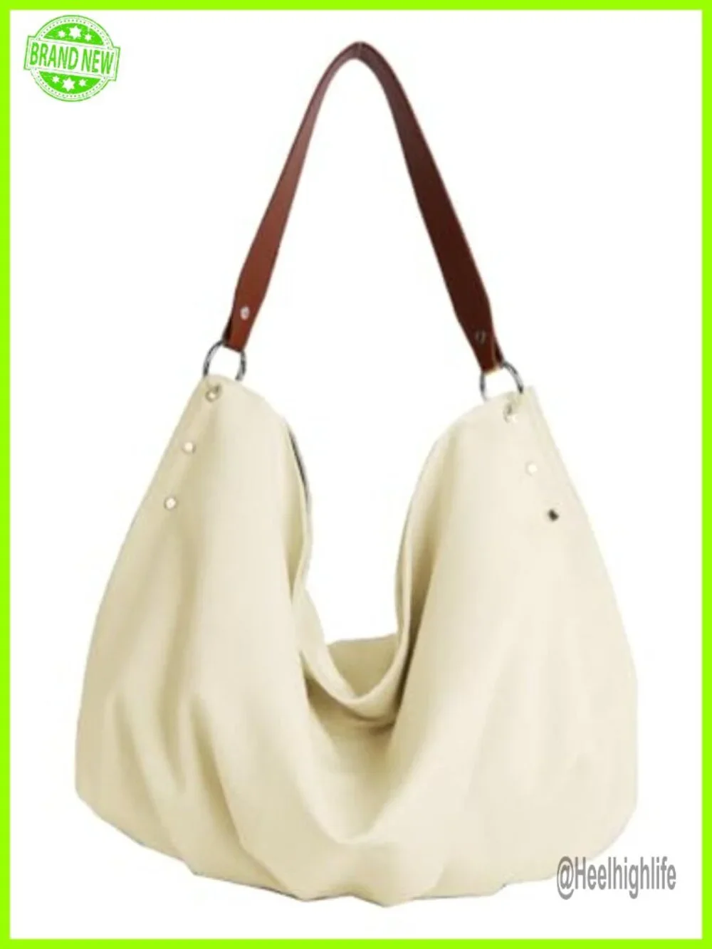 Large Canvas Hobo Bag Women Slouchy Crescent Crossbody Shoulder Purse Tote